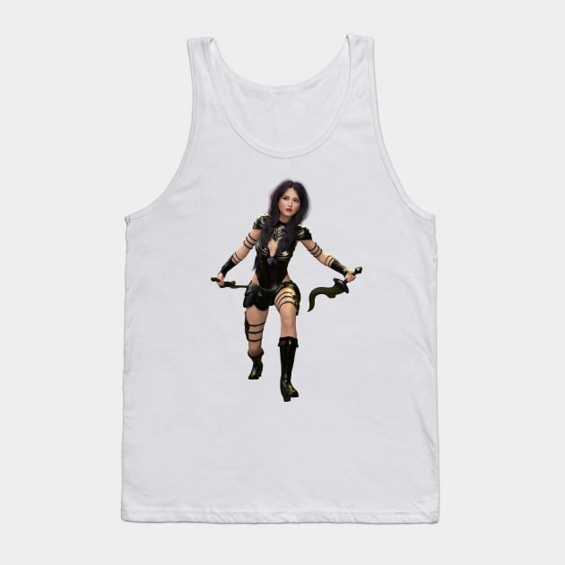 Warrior amazon woman with metal blades Tank Top by Carlosr1946